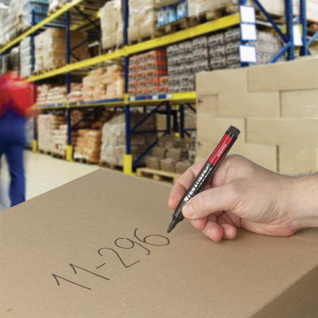 Маркер перманентный BRAUBERG "Energy", ЧЕРНЫЙ, круглый наконечник, 3 мм, с клипом,150475 - Маркеры перманентные