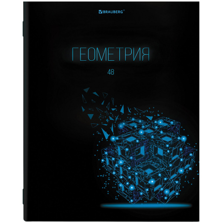 Тетради предметные, КОМПЛЕКТ 12 ПРЕДМЕТОВ, "DARK", 48 листов, глянцевый УФ-лак, BRAUBERG, 404028 - Тетради предметные