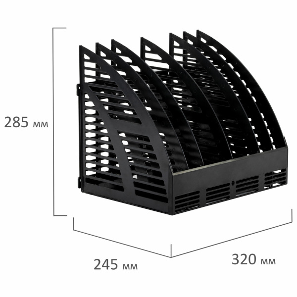 Лоток вертикальный для бумаг STAFF Basic, 245х240х285 мм, 3 отделения, сетчатый сборный, 100 - Лотки вертикальные (стойки-уголки)