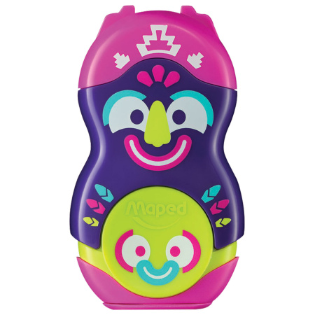 Точилка MAPED "Loopy Fancy", с контейнером и стирательной резинкой, корпус ассорти, 049131 - Точилки ручные