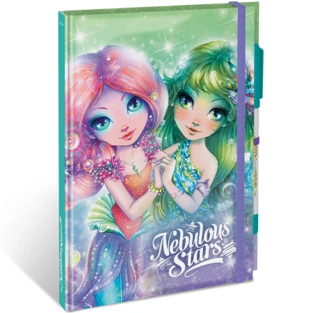 Серия: Coralia. Блокнот в жестком переплете, на резинке, с гелевой ручкой