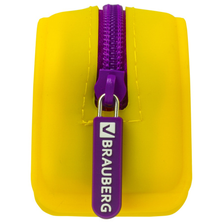 Пенал-косметичка BRAUBERG, силикон, "Fox", 20х5х6 см, 229029 - Пеналы мягкие