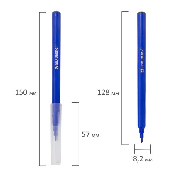 Фломастеры в тубе классические 36 цветов, вентилируемый колпачок, BRAUBERG "PREMIUM", 152200 - Фломастеры классические