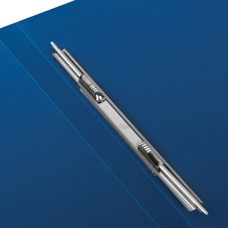 Папка с металлическим скоросшивателем BRAUBERG стандарт, синяя, до 100 листов, 0,6 мм, 221633 - Папки с пружинным и пластиковым скоросшивателем