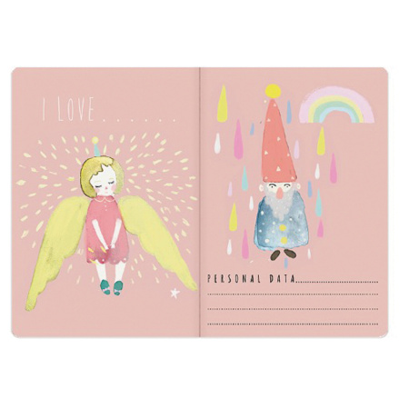 Тетрадь ЕВРО А5 40 л. BRUNO VISCONTI сшивка, клетка, Soft Touch, фольга, бежевая бумага 70 г/м2, "ПРИНЦЕССЫ", 7-40-122 - Тетради 40-48 листов