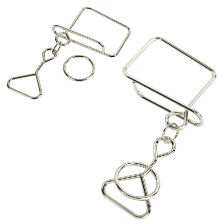 Головоломки металлические большие ЗОЛОТАЯ СКАЗКА, набор 6 штук, MEDIUM level, 664926 - Игрушки развивающие