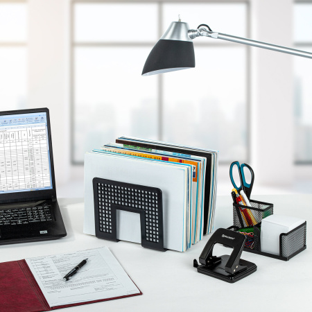 Лоток-сортер для бумаг BRAUBERG "Office-Expert", 3 отделения, 207х212х168 мм, сетчатый черный, 238021 - Лотки и подставки секционные