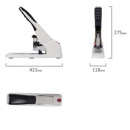 Степлер ЭНЕРГОСБЕРЕГАЮЩИЙ МОЩНЫЙ №24/6-23/17 BRAUBERG "Easy Press", до 120 листов, БЕЗ УСИЛИЙ, 227664 - Степлеры мощные