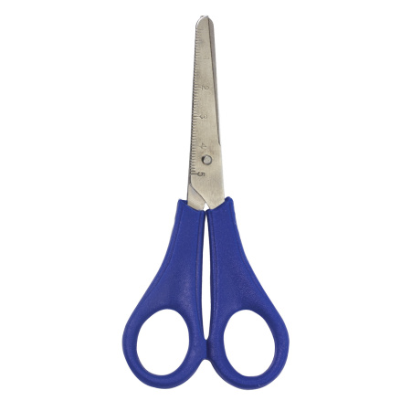 Ножницы ПИФАГОР, 135 мм, с линейкой, цвет ассорти, в картонной упаковке с европодвесом, 231163 - Ножницы детские