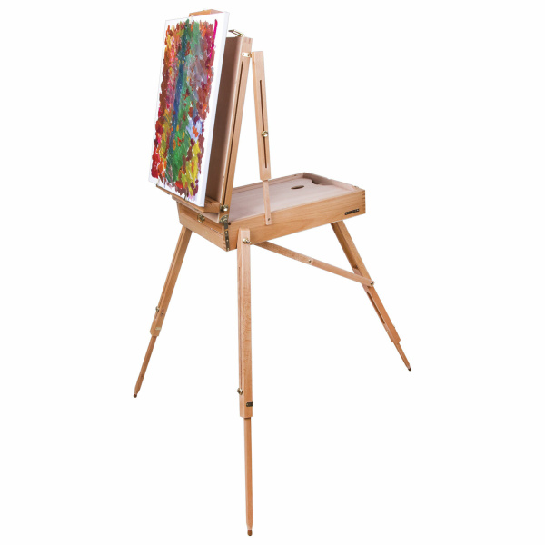 Этюдник BRAUBERG ART CLASSIC, бук, 50х34х11см, высота холста 87см, ножки дерев 90см, ремень, 190654 - Этюдники
