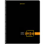 Тетрадь А5 96 л. BRAUBERG, гребень, клетка, глянцевая ламинация, "Dark" (4 вида в спайке), 404419 - Тетради более 60 листов
