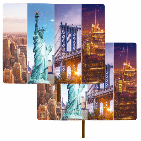 Ежедневник недатированный А5 (138х213 мм), BRAUBERG VISTA, под кожу, гибкий, 136 л., "Independence", 112006 - Ежедневники с покрытием "под кожу и ткань"