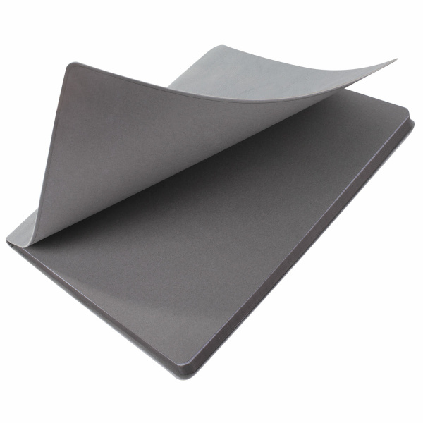 Тетрадь А5 (175х215 мм), BRAUBERG "NEBRASKA", 96 л., под кожу, клетка, серый, 113415 - Бизнес-блокноты и бизнес-тетради