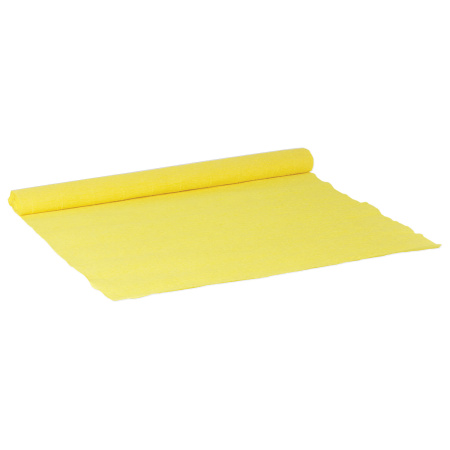 Бумага гофрированная/креповая, 110 г/м2, 50х250 см, желтая, ОСТРОВ СОКРОВИЩ, 129146 - Цветная бумага
