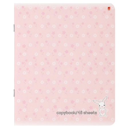 Тетрадь А5 48 л. АЛЬТ скоба, клетка, Soft Touch, "ЗЕФИРНЫЕ ЗАЙЧАТА" (5 видов), 7-48-747 - Тетради 40-48 листов