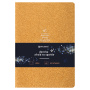 Тетрадь 48 л. в точку обложка кожзам с блестками, сшивка, A5 (147х210мм), ЗОЛОТОЙ, BRAUBERG SPARKLE, 403854 - Тетради 40-48 листов