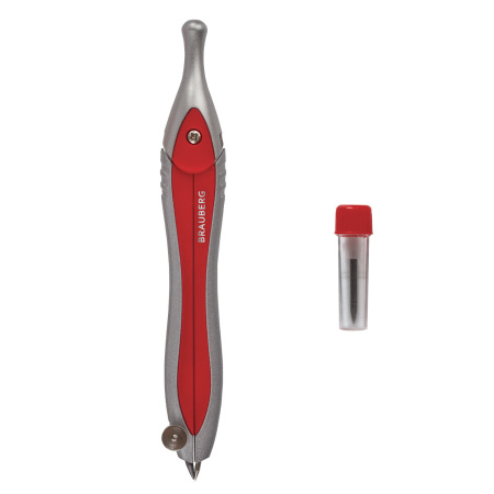 Готовальня BRAUBERG "Extra", 2 предмета (циркуль 125 мм, грифель), в пенале, 210684 - Циркули и готовальни