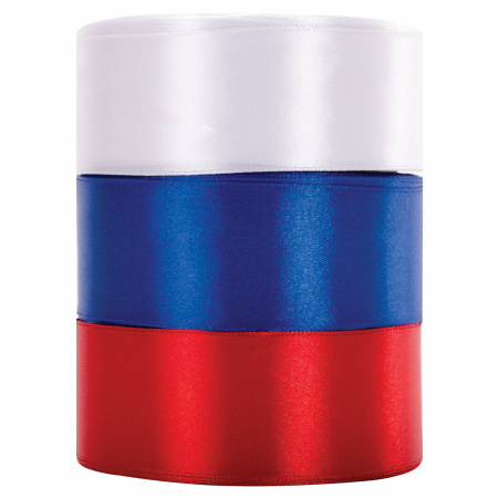 Лента атласная ширина 40 мм, набор 3 цвета по 23 м, BRAUBERG, 591505 - Ленты для декора, рукоделия и упаковки подарков