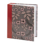 Фотоальбом BRAUBERG на 200 фото 10х15 см, твердая обложка, "Флора", серый с красным, 391121 - Фотоальбомы