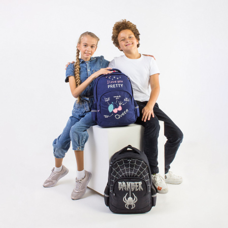 Рюкзак BRAUBERG SOFT, 2 отделения, 3 кармана, "Dangerous spider", СВЕТЯЩИЙСЯ, 40х31х15 см, 270612 - Рюкзаки для начальной и средней школы
