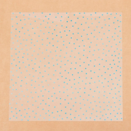 Ацетатный лист "Бирюзовый горошек", размер 30,5*30,5 см
