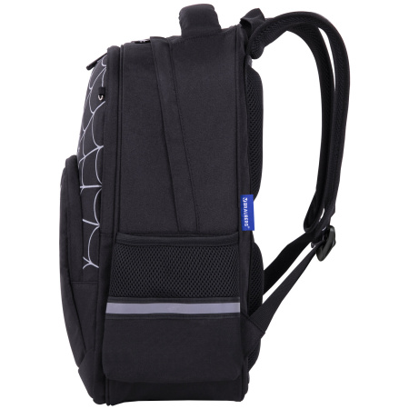 Рюкзак BRAUBERG SOFT, 2 отделения, 3 кармана, "Dangerous spider", СВЕТЯЩИЙСЯ, 40х31х15 см, 270612 - Рюкзаки для начальной и средней школы