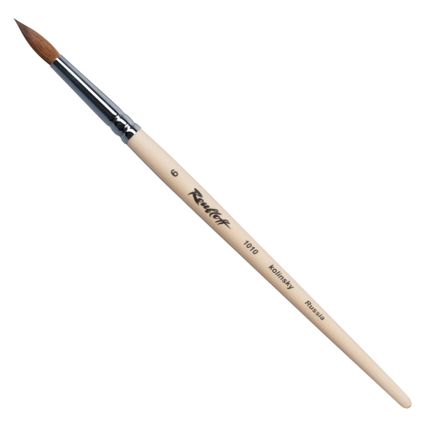 Кисть художественная ROUBLOFF (Рублев) колонок круглая №6 короткая ручка