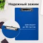Доска-планшет STAFF с прижимом А4 (228х318 мм), картон/ПВХ, СИНЯЯ, 229555 - Планшеты и клипборды