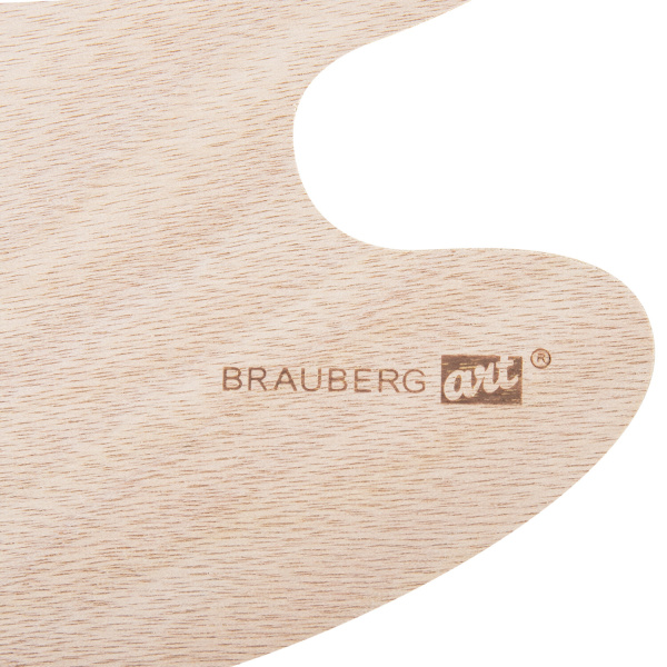 Палитра художественная деревянная овальная 20х30 см, BRAUBERG ART CLASSIC, 192232 - Инструменты для художественно-живописных работ
