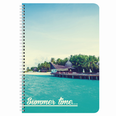 Тетрадь А4, 96 л., BRAUBERG, гребень, клетка, обложка картон, 4 СЕЗОНА, 403071 - Тетради формата А4