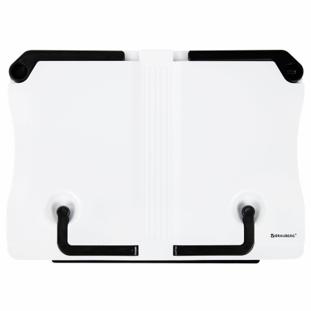 Подставка для книг и учебников BRAUBERG White, регулируемый угол наклона, прочный ABS-пластик, 238063 - Подставки для книг