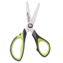 Ножницы ЮНЛАНДИЯ "BASIC", 140 мм, ребристые резиновые вставки, черно-салатовые, европодвес, 236990 - Ножницы детские
