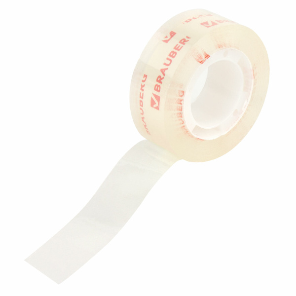 Клейкие ленты 19 мм х 33 м КРИСТАЛЬНЫЕ, BRAUBERG, КОМПЛЕКТ 2 шт., европодвес, 227261 - Клейкие ленты канцелярские
