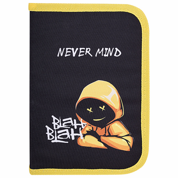 Пенал BRAUBERG с наполнением, 1 отделение, 1 откидная планка, 24 предмета, 21х14 см, "Rebel", 271528 - Пеналы с наполнением