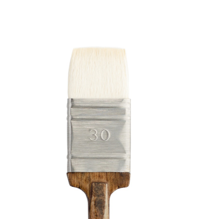 Флейц Roubloff белая коза плоский №30 серия 5G2NС - Кисти художественные из натурального волоса