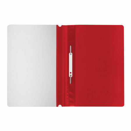 Скоросшиватель пластиковый STAFF, А4, 100/120 мкм, красный, 225729 - Папки-скоросшиватели мягкие