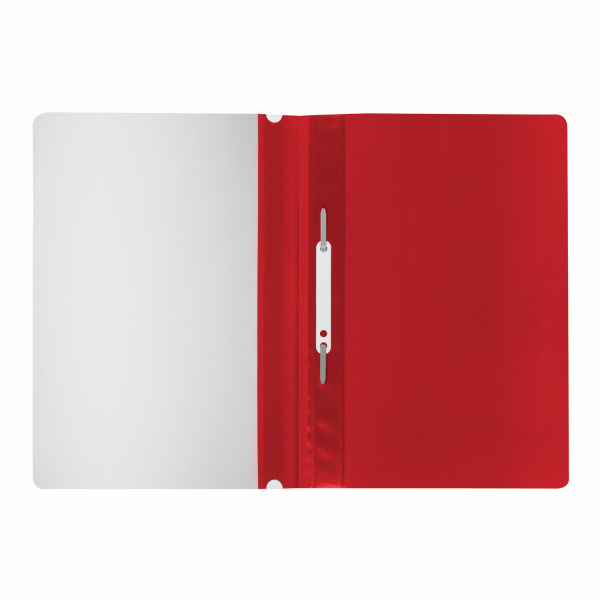 Скоросшиватель пластиковый STAFF, А4, 100/120 мкм, красный, 225729 - Папки-скоросшиватели мягкие