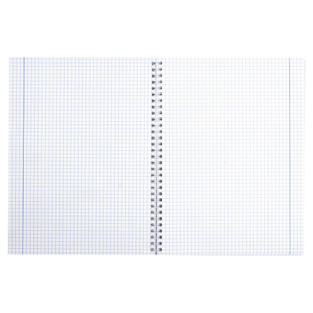 Тетрадь бумвинил, А5, 96 л., гребень, офсет №1, клетка, с полями, STAFF, СИНИЙ, 403415 - Тетради более 60 листов