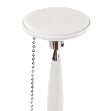 Ручка шариковая настольная BRAUBERG "Стенд-Пен Уайт1", СИНЯЯ, цепочка, корпус белый, линия письма 0,5 мм, 141044 - Ручки шариковые на подставке