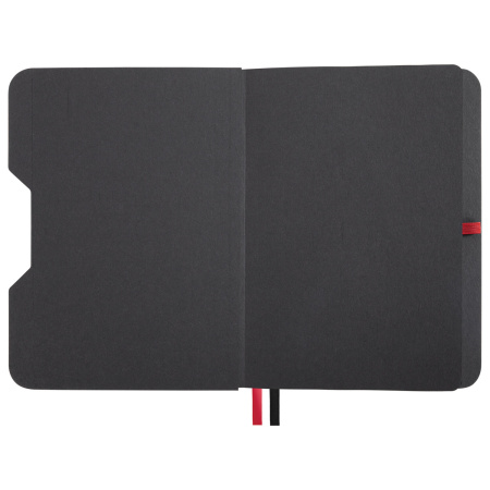 Блокнот А5 (162х218 мм), BRAUBERG "NOTE", под кожу софт-тач, с резинкой, 80 л., клетка, красный, 113439 - Бизнес-блокноты и бизнес-тетради