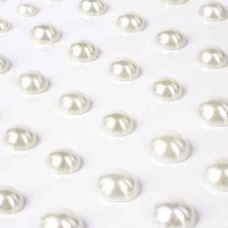 Стразы самоклеящиеся "Жемчуг", 6-12 мм, 80 шт., на подложке, ОСТРОВ СОКРОВИЩ, 661389 - Стразы для творчества