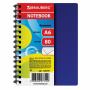 Блокнот МАЛЫЙ ФОРМАТ (105х145 мм) А6, 80 л., гребень сбоку, пластиковая обложка, клетка, BRAUBERG, "Офисный", 125399 - Блокноты