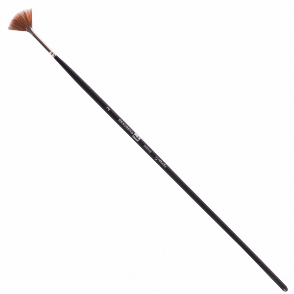 Кисть художественная профессиональная BRAUBERG ART CLASSIC, синтетика, мягкая, веерная, № 2, длинная ручка, 200948 - Кисти художественные из синтетического волоса