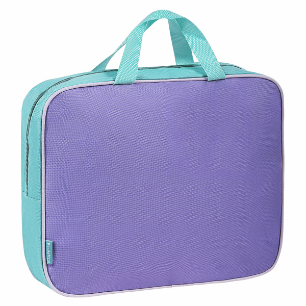 Папка на молнии с ручками STAFF EVERYDAY А4 1 отделение, полиэстер, 80 мм, лавандовый, 271487