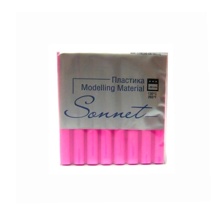 Полимерная глина (пластика) "Сонет" цвет флуоресцентный маджента брус 56 г