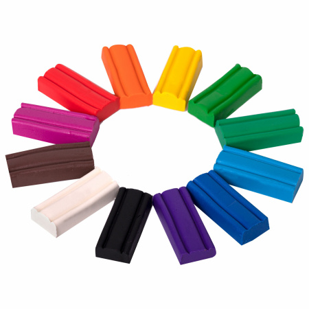 Пластилин мягкий ЮНЛАНДИЯ "ЮНЫЙ ВОЛШЕБНИК", 12 цветов 180 г, СО СТЕКОМ, ВЫСШЕЕ КАЧЕСТВО, европодвес, 106439 - Пластилин