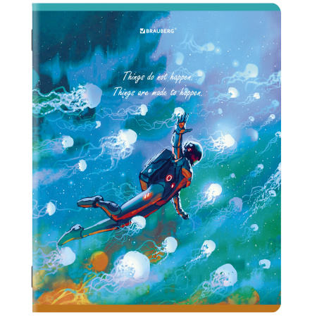 Тетради КОМПЛЕКТ 5 шт., А5, 96 л., BRAUBERG скоба, клетка, глянцевый лак, "Dream World", 404402 - Тетради более 60 листов