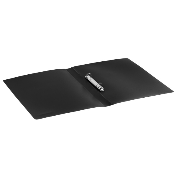 Папка на 2 кольцах BRAUBERG "Office", 25 мм, черная, до 170 листов, 0,5 мм, 227495 - Папки на кольцах