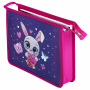Папка для тетрадей ПИФАГОР А5, 1 отделение, пластик, на молнии, "Lovely Bunny", 271493 - Папки для тетрадей и уроков труда