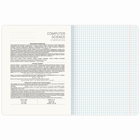 Тетрадь предметная "GRADIENT" 48 л., матовая ламинация, лак, ИНФОРМАТИКА, клетка, BRAUBERG, 404291 - Тетради предметные